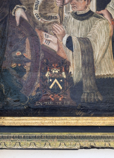 Détail des armoiries. © Région Bourgogne-Franche-Comté, Inventaire du patrimoine