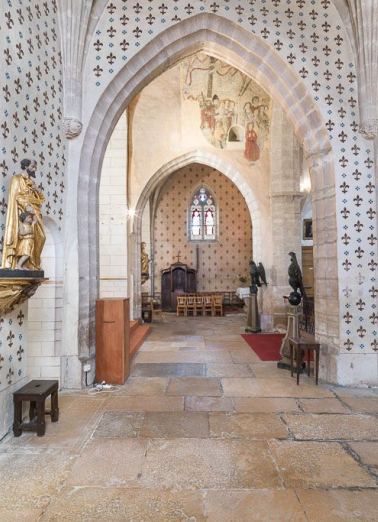 Travée sous clocher et chapelle nord : vue prise depuis la chapelle sud. © Région Bourgogne-Franche-Comté, Inventaire du patrimoine