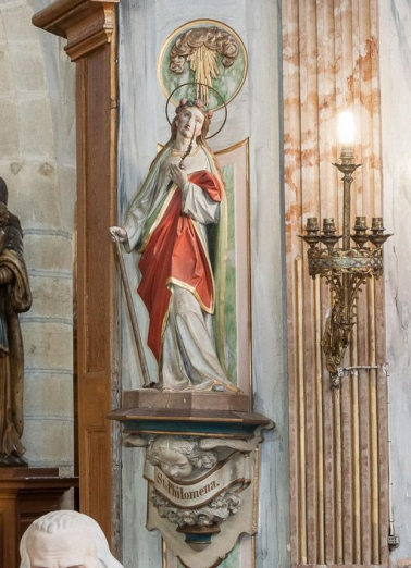 Statue de sainte Philomène. © Région Bourgogne-Franche-Comté, Inventaire du patrimoine