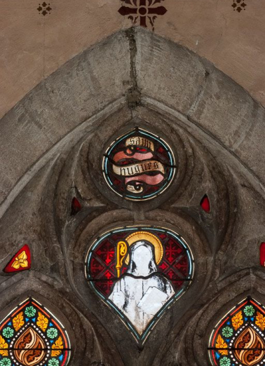 Détail de saint Hugues. © Région Bourgogne-Franche-Comté, Inventaire du patrimoine Détail de saint Hugues. © Région Bourgogne-Franche-Comté, Inventaire du patrimoine