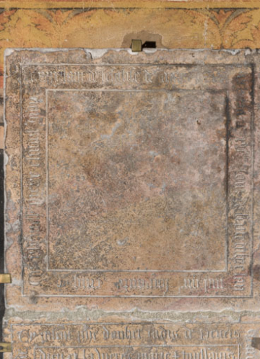 dalle funéraire © Région Bourgogne-Franche-Comté, Inventaire du patrimoine  dalle funéraire © Région Bourgogne-Franche-Comté, Inventaire du patrimoine