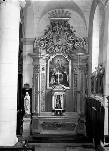 Vue de l'autel-retable nord. © Région Bourgogne-Franche-Comté, Inventaire du Patrimoine