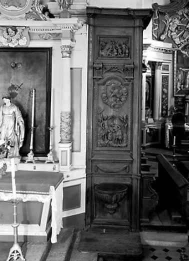 Piédroit nord : Baptême du Christ. © Région Bourgogne-Franche-Comté, Inventaire du patrimoine