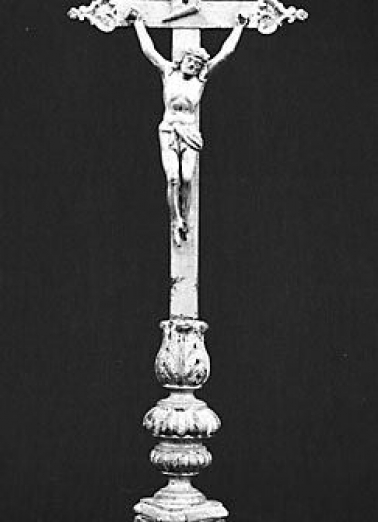 Vue générale de la croix d'autel. © Région Bourgogne-Franche-Comté, Inventaire du patrimoine