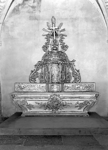 Ancien maître-autel et son tabernacle : vue d'ensemble. © Région Bourgogne-Franche-Comté, Inventaire du patrimoine