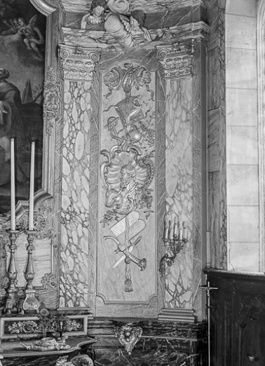 Détail : parclose droit du retable. © Région Bourgogne-Franche-Comté, Inventaire du patrimoine