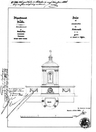 Projet de reconstruction du tabernacle et du gradin de l'autel de l'église © Région Bourgogne-Franche-Comté, Inventaire du patrimoine