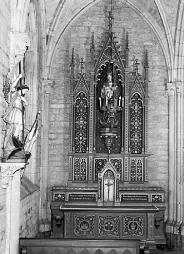 Vue d'ensemble de l'autel-retable latéral gauche. © Région Bourgogne-Franche-Comté, Inventaire du patrimoine