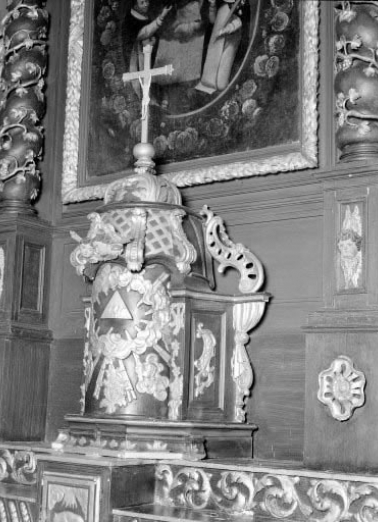 Détail : le tabernacle. © Région Bourgogne-Franche-Comté, Inventaire du patrimoine