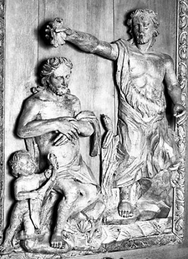 Vue du relief du Baptême du Christ. © Région Bourgogne-Franche-Comté, Inventaire du patrimoine