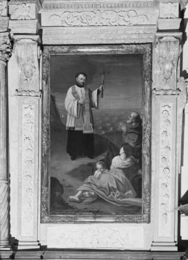 Vue d'ensemble du tableau représentant saint François-Xavier. © Région Bourgogne-Franche-Comté, Inventaire du patrimoine