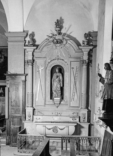 Vue d'ensemble de l'autel-retable latéral droit. © Région Bourgogne-Franche-Comté, Inventaire du patrimoine