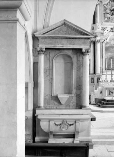 Vue d'ensemble de l'autel-retable latéral gauche. © Région Bourgogne-Franche-Comté, Inventaire du patrimoine