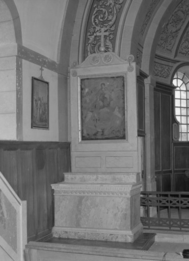 Vue de l'autel-retable latéral gauche. © Région Bourgogne-Franche-Comté, Inventaire du patrimoine