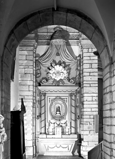 Vue d'ensemble de l'autel-retable latéral gauche. © Région Bourgogne-Franche-Comté, Inventaire du patrimoine