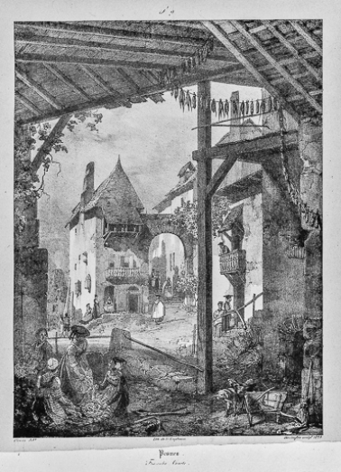 Vue d'ensemble de la maison au début du XIXe siècle. © Région Bourgogne-Franche-Comté, Inventaire du patrimoine