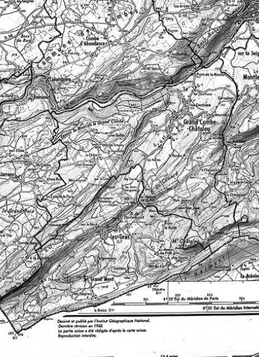 Carte de la localisation des fermes inventoriées. © Région Bourgogne-Franche-Comté, Inventaire du patrimoine