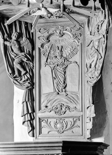 Le dorsal : Moïse. © Région Bourgogne-Franche-Comté, Inventaire du patrimoine