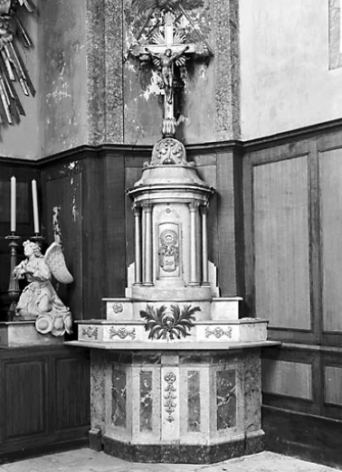 Tabernacle et gradins. © Région Bourgogne-Franche-Comté, Inventaire du patrimoine