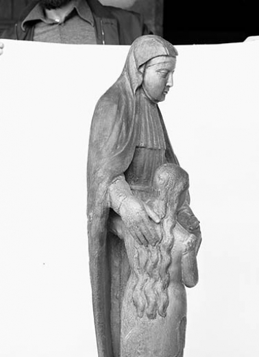 Groupe : éducation de la Vierge, de dos. © Région Bourgogne-Franche-Comté, Inventaire du patrimoine