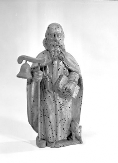 Détail, statuette : saint Antoine vu de face. © Région Bourgogne-Franche-Comté, Inventaire du patrimoine