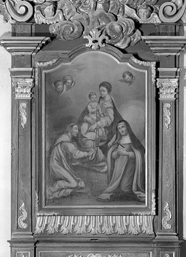 Tableau de l'autel secondaire sud : Donation du Scapulaire (La) © Région Bourgogne-Franche-Comté, Inventaire du patrimoine