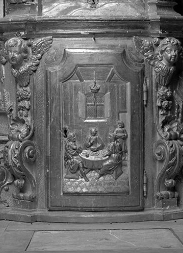 Porte du tabernacle. © Région Bourgogne-Franche-Comté, Inventaire du patrimoine
