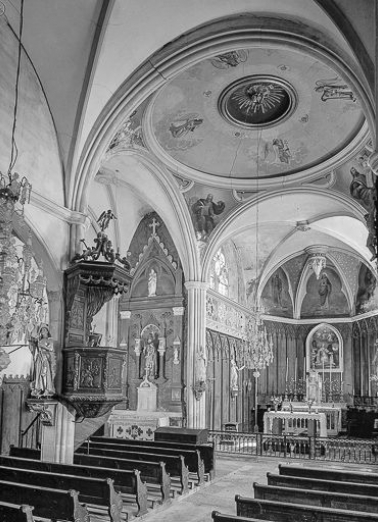 Intérieur : le choeur vu de trois quarts gauche. © Région Bourgogne-Franche-Comté, Inventaire du patrimoine