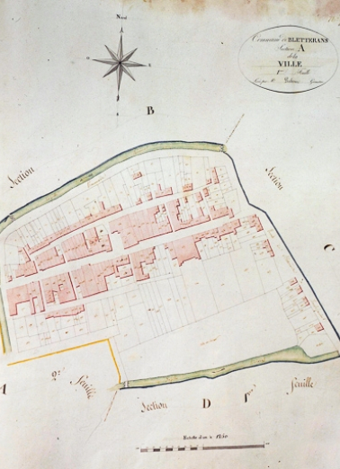 Plan cadastral. © Région Bourgogne-Franche-Comté, Inventaire du patrimoine
