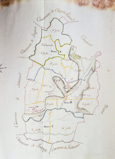Plan cadastral. © Région Bourgogne-Franche-Comté, Inventaire du patrimoine