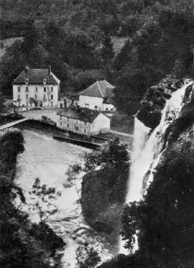 Les Forges - Cascade après la perte de l'Ain. © Région Bourgogne-Franche-Comté, Inventaire du patrimoine