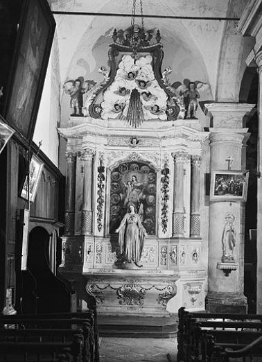 Vue d'ensemble de l'autel secondaire nord. © Région Bourgogne-Franche-Comté, Inventaire du patrimoine