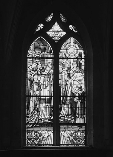 Baie 2 : la messe de Saint Martin © Région Bourgogne-Franche-Comté, Inventaire du patrimoine