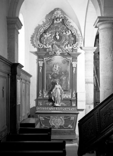 Vue d'ensemble de l'autel secondaire nord. © Région Bourgogne-Franche-Comté, Inventaire du patrimoine
