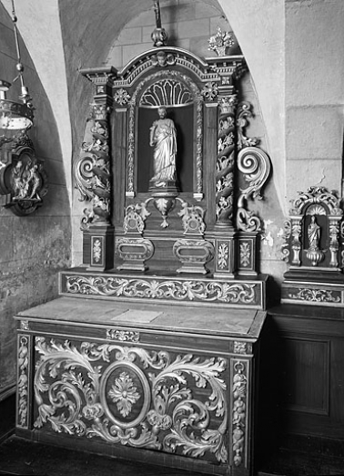 Vue d'ensemble de l'autel secondaire nord. © Région Bourgogne-Franche-Comté, Inventaire du patrimoine