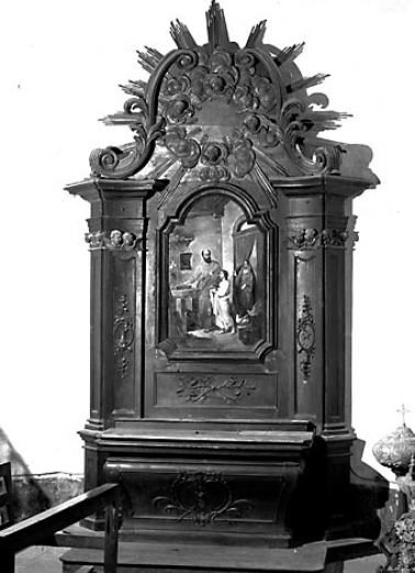 Vue d'ensemble de l'autel-retable gauche. © Région Bourgogne-Franche-Comté, Inventaire du patrimoine
