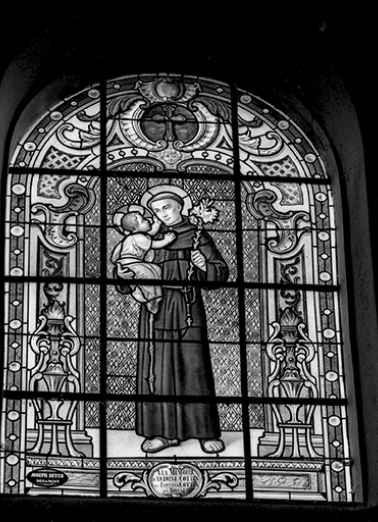 Baie n° 110 : saint Antoine de Padoue. © Région Bourgogne-Franche-Comté, Inventaire du patrimoine