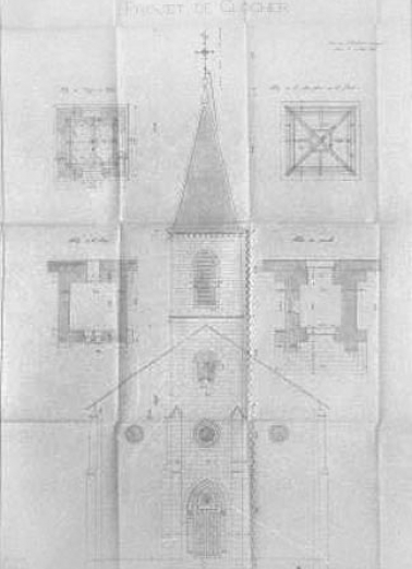 Projet de clocher. © Région Bourgogne-Franche-Comté, Inventaire du patrimoine