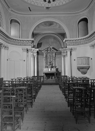 Chapelle II, vaisseau vu depuis l'entrée. © Région Bourgogne-Franche-Comté, Inventaire du patrimoine