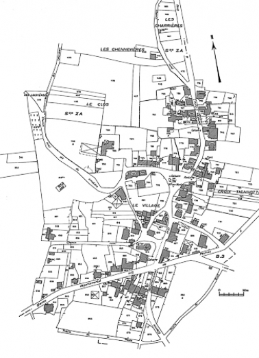 Extrait du cadastre de 1970, section A4. © Région Bourgogne-Franche-Comté, Inventaire du patrimoine