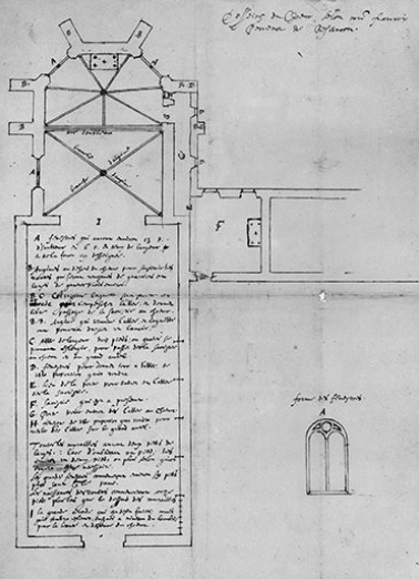 Desseins du choeur, 1er quart 17e siècle. © Région Bourgogne-Franche-Comté, Inventaire du patrimoine
