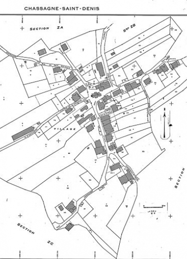 Plan cadastral, 1971, section ZE, échelle 1 : 1000. © Région Bourgogne-Franche-Comté, Inventaire du patrimoine