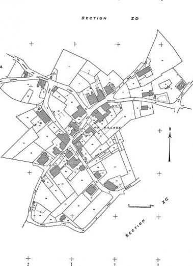 Plan cadastral, 1971, section AB, échelle 1 : 1000. © Région Bourgogne-Franche-Comté, Inventaire du patrimoine