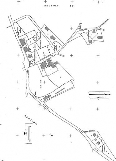 Plan cadastral, 1969, section AB, échelle 1:1000. © Région Bourgogne-Franche-Comté, Inventaire du patrimoine