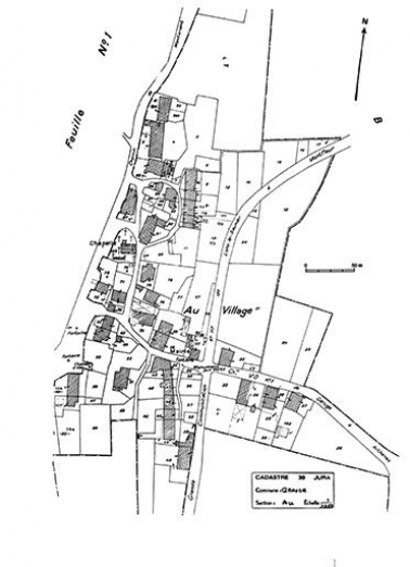 Cadastre : A (feuille unique). © Région Bourgogne-Franche-Comté, Inventaire du patrimoine