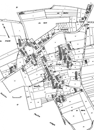 Cadastre : 1942 A (1ère feuille). © Région Bourgogne-Franche-Comté, Inventaire du patrimoine