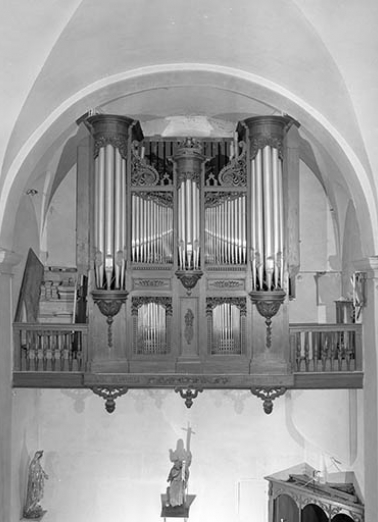 Grand orgue, vu de face. © Région Bourgogne-Franche-Comté, Inventaire du patrimoine Grand orgue, vu de face. © Région Bourgogne-Franche-Comté, Inventaire du patrimoine