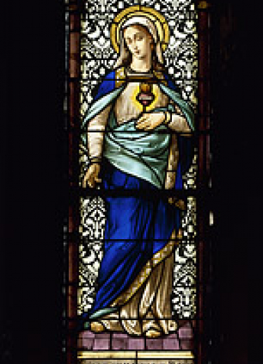 Baie 6 : Immaculée Conception. © Région Bourgogne-Franche-Comté, Inventaire du patrimoine