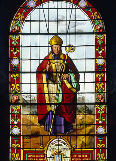 Baie 6, fin 19e siècle : François-Marie Carl, né à Mouthe, devenu évêque de Nîmes, mort en 1855. © Région Franche-Comté, Inventaire du Patrimoine, ADAGP