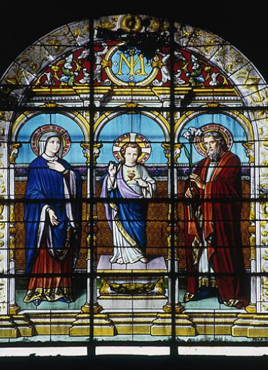 Baie 103 : la Sainte Famille. © Région Bourgogne-Franche-Comté, Inventaire du patrimoine